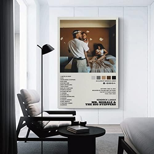 ZOIS Kendrick Lamar Poster Mr. Morale & The Big Steppers Album Cover Decorative Painting Canvas Wall Art Living Room Posters Bedroom Painting 12x18inch(30x45cm), Unframe-style
