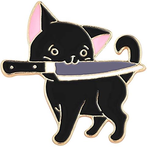 Avamie Cat Enamel Lapel Pin, Cat Enamel Pins, Funny and Cute Cat Pins for Clothes, Backpack, Hat, Handbag and Gift Cover