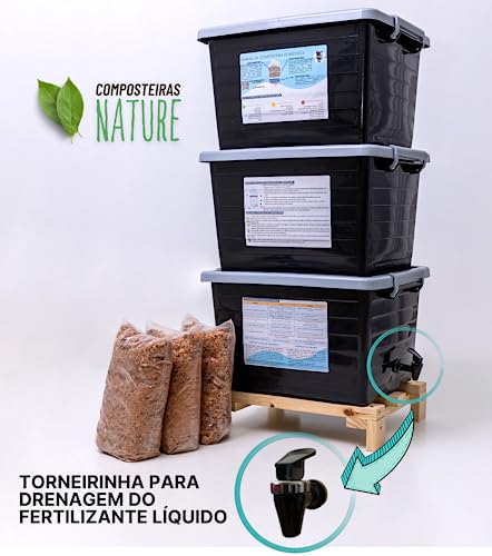 Composteira Doméstica Minhocário 90l - Produza seu próprio adubo por compostagem