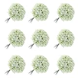 Yuanan 150PCS Babys Breath Artificial Flowers, Bulk Faux Baby Breath Flower Babys Breaths White Gypsophila Real Touch Wedding Flower Bouquet for Wedding Party Bouquet Garden Home Decor-11.81inches