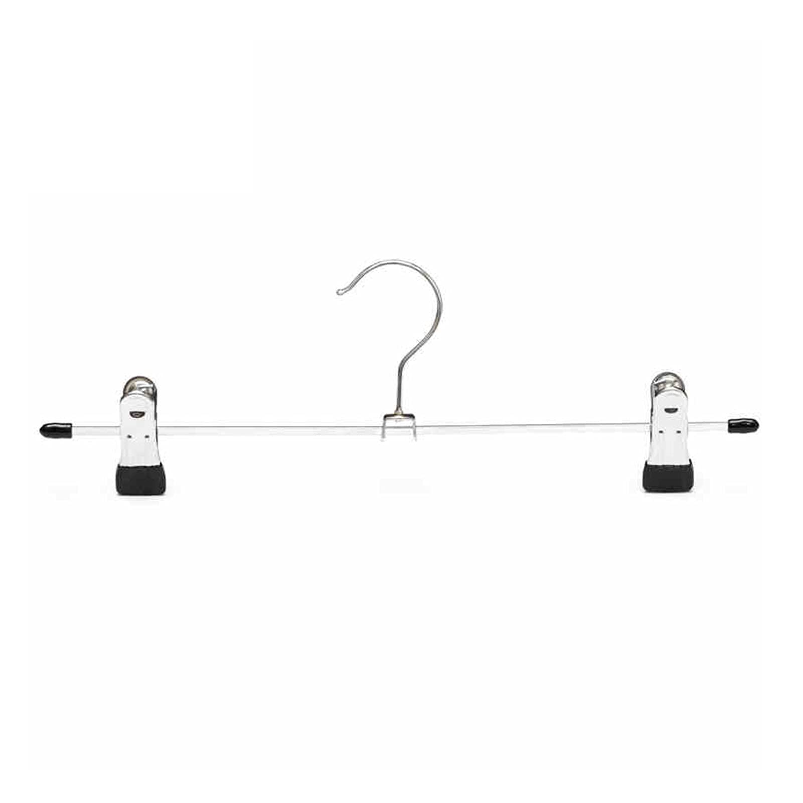 Perchas de metal para pantalones con clips antideslizantes, prácticas y duraderas, para pantalones, faldas, corbatas, bufandas y toallas (50 unidades, plateadas)