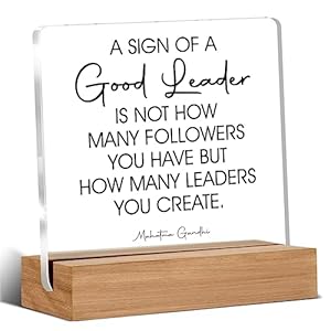Leadergiftformenwomenbossmentorleadershipgiftsasignofagoodleadersayingscleardeskdecorationsacrylicsignwithwoodenstandfordesktableshelf Urban Country Home Decor Leader gift for men women boss mentor leadership gifts a sign of a good leader sayings clear desk decorations acrylic sign with wooden stand for desk table shelf urban country home decor