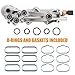 Full Aluminum Cap Engine Oil Cooler Filter Housing with Sensors Gaskets Compatible with 2017-2018 Chrysler 200 300 Dodge Charger Challenger Journey Wrangler Ram ProMaster 3.2L 3.6L V6 Replace# 926-959