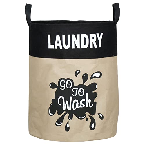 Image of 45 L Canvas Laundry Basket for Clothes & Toys (Go to Wash)
