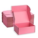 DUZCLI Small Shipping Boxes 8x6x3 Inches – Pink Corrugated Cardboard Boxes (20-Pack) for Mailing, Packing, Small Business & Gift Packaging - Recyclable & Sturdy