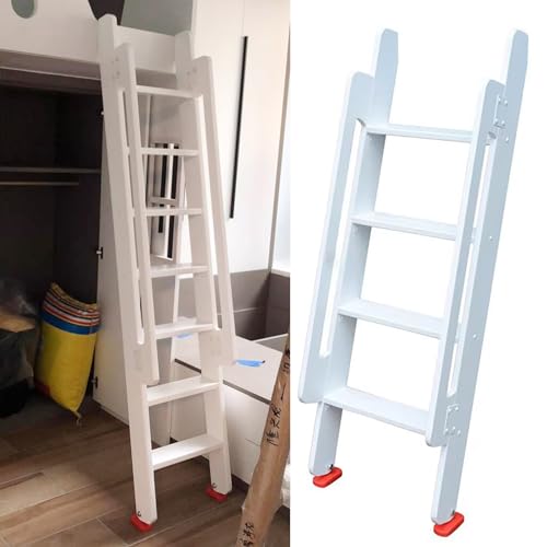 Échelle de camping-car en bois blanc avec quincaillerie incluse - 2