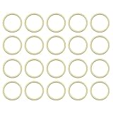 uxcell 50pcs 10mm Brass Hollow Circle Bezel Pendant Frame Round Linking Rings Jewelry Connectors for Earrings Necklaces Jewelry Making Resin Craft (Gold)