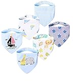 🦄 【Bunt & Schön】 Es gibt Graurosa, Blau und Weiß mit Giraffen-, Elefanten-, Löwen-, fünfzackigen Stern-, Segelboot- und Streifenmustern. Geeignet für den täglichen Gebrauch des Babys und zum Anpassen der Kleidung. Es ist das perfekte Geschenk für Babys, Kleinkinder und Neugeborene in Weihnachten, Neujahr, Geburtstag, Thanksgiving und verschiedenen Festen.