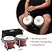 EASTROCK Bongo Drum 6” and 7” Bongos Set for Adults Kids Beginners Professionals Tunable Wood and Metal Drum Percussion Instruments with Bag and Tuning Wrench（Red）