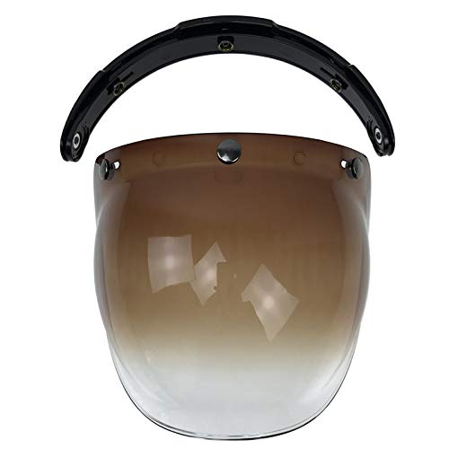 Pare-brise de casque moto anti-UV à 3 broches visière bulle résistante aux impacts