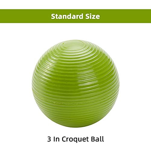 Apudarmis 3In Croquet Ball Replacement, Set Of 6 Colored Replacement Croquet Balls For Lawn Backyard 28'' And 32'' Six Player Croquet Game Set #TOP2