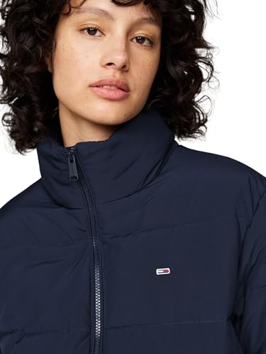 Tommy Jeans Damen Steppjacke Essential Puffer mit Kragen, Blau (Dark Night Navy), XXS – Ansicht 3