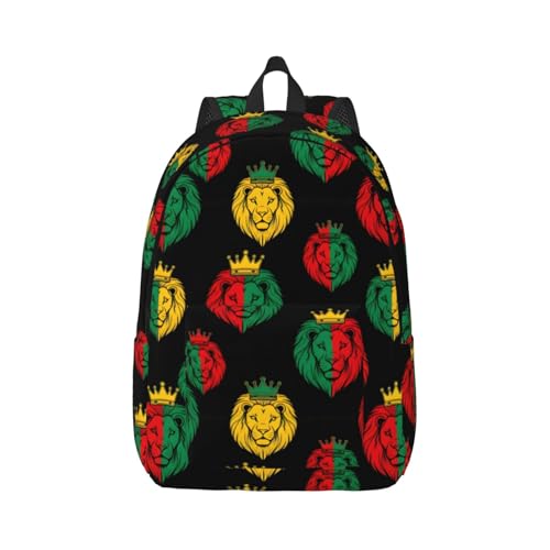 Sac à dos lions pour femme de 17,7 pouces et sac de voyage tendance