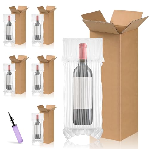 Kit de envío de vino de viaje MSYU de 13 piezas con cajas corrugadas y bolsas protectoras