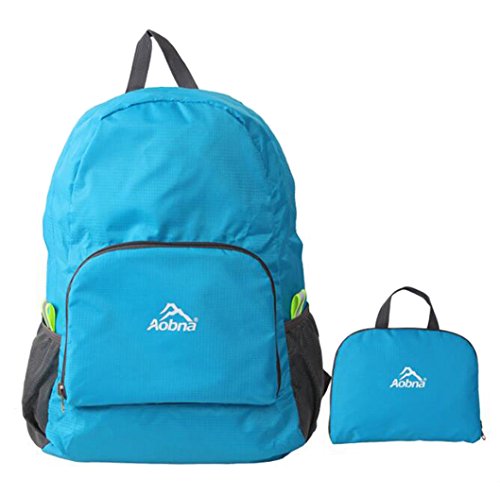 Sac à dos randonnée léger bleu M pliable pour camping