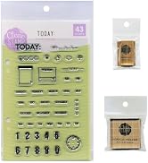 こどものかお スタンプ 【セット品】 クリアスタンプとアクリルホルダー2個セット TODAY柄のクリアスタンプ 0982-001