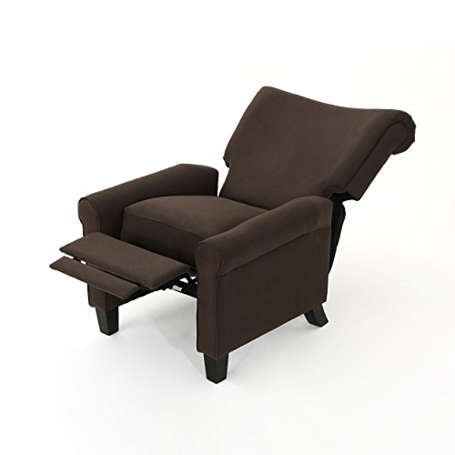 Gdfstudio Thelma Traditional Fabric Recliner (Coffee) #TOP4