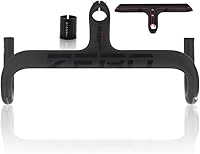 Vista 8 de Manillar integrado para bicicleta de carretera, manillar de carbono integrado, 420 barras de caída de fibra de carbono y manillar de caída