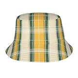 GTEVUTS Cute America Vintage Plaid Bucket Hat for Women Men Fishing Cap Fashion Summer Hat Lightweight Travel Outdoor Holiday Cap