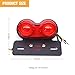 Norkmdi 40-LED 40W Motorcycle Tail Light, Motorbike Integrated Driving & Brake Turn Signal Lamp with License Plate Bracket, Motorcycle Tail Light Replacement for Street Bike Cruiser Chopper (Red)