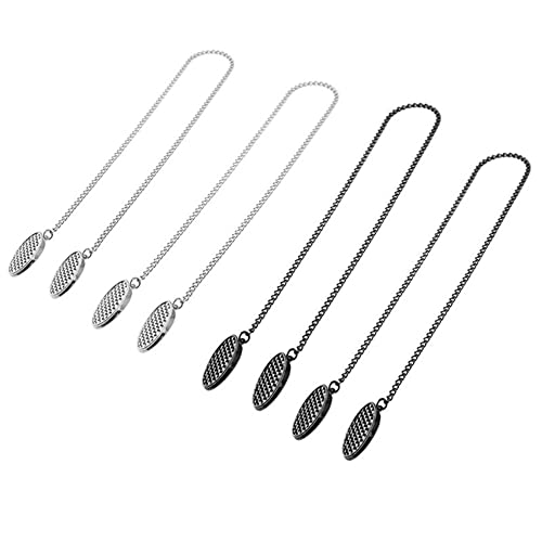 4 Stück Metall Serviette Klamme,49cm Edelstahl Handtuch Schürze Lätzchen Kette Serviette Clips Flexible Serviettenhalter Zum Ältere Erwachsene Kinder Cover