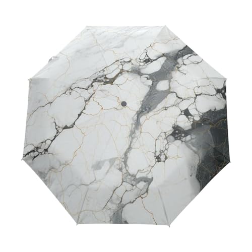 Parapluie pliable automatique noir avec ouverture rapide et toile de protection UV intégrée