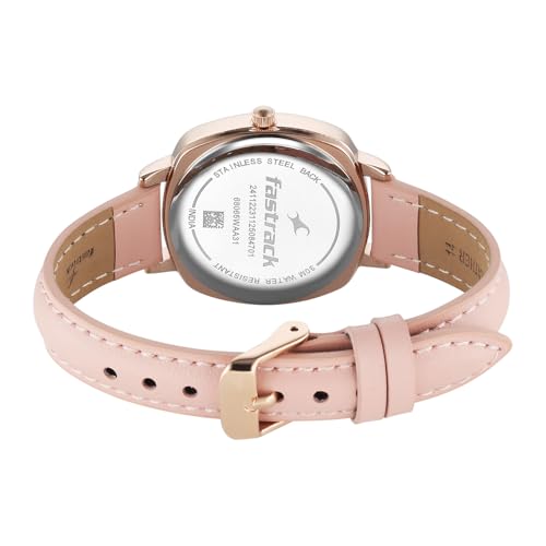 Image of Fastrack Stunners XI with Quartz Analog Rose Gold Dial Rose Gold Leather Strap Watch for Women - 68065WL01