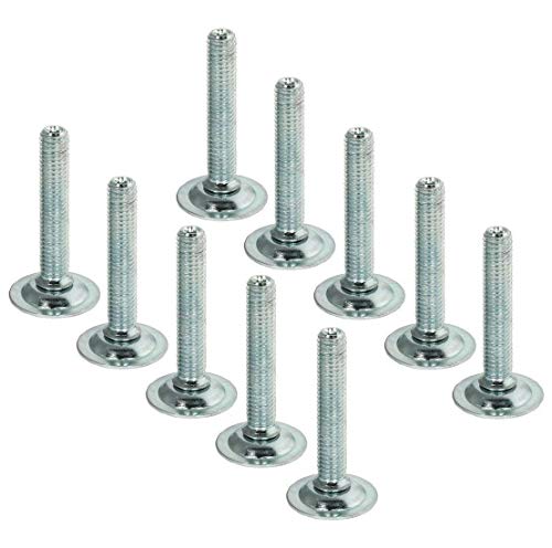 Preisvergleich Produktbild Gedotec Regulierschraube M10 Stellschrauben KESA für Möbelfüße & Tischbeine / Schrauben Länge 100 mm / Möbelschraube 300 kg Tragkraft / Verstellschraube Stahl verzinkt / 10 Stück - Stellfüße drehbar