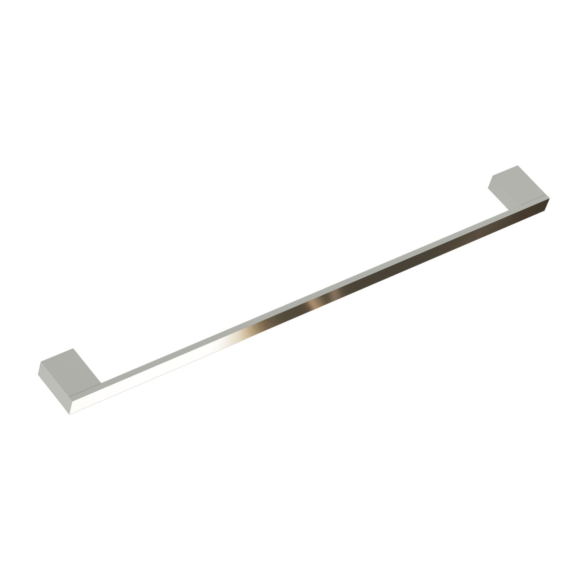 kalb | Portasciugamani Lenn in alluminio extra lungo (80 cm) per parete, doppio fissaggio, bagno e lavabo, nero o cromato, portasciugamani (cromato)