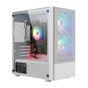 STGsivir Gaming PC, Gaming Computer Desktop Tower, AMD Ryzen 5 3400G up to 4.2GHz, Radeon Vega 11 Integrated Graphics, 16GB DDR4 RAM, 512GB SSD, WIFI 6, BT 5.0, RGB Fan x2, Windows11 Pro