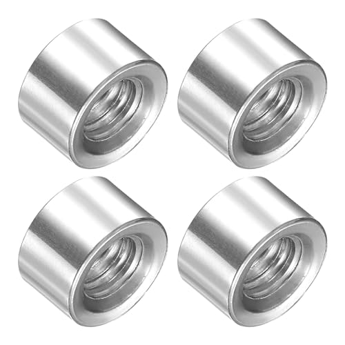 METALLIXITY Schweißmutter (M6x10mmx6mm) 4 Stück, Edelstahl-Einschweißbarer Kraftstofftank-Anschluss - für Komponentenwartung, Einschweiß-Adapter