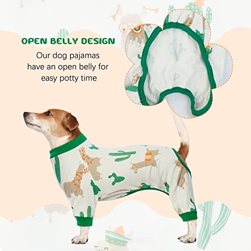 Ikipuko Dog Pajamas, Breathable Pet Jumpsuit For Cats Dogs Cartoon Pattern Puppy Pajamas Doggies Pjs Dog Sleepwear Bodysuit Dog Onesie Pet Pullover Shirts For Small Medium Dogs,M #TOP3