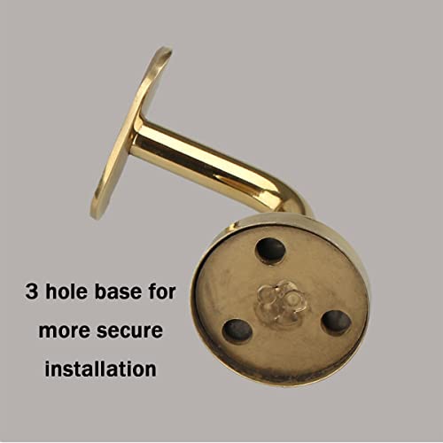 Soportes de pared de acero inoxidable resistentes, juego de 4 soportes duraderos para madera y acero, tornillos no incluidos