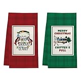 Picture of Christmas Vacation Gifts, 2 Pack Funny Holiday Kitchen Towels, Griswold Family Cousin Eddie Christmas Vacation Merch, Xmas Home Bathroom Hand Towels Decorations, White Elephant Gifts for Women Men