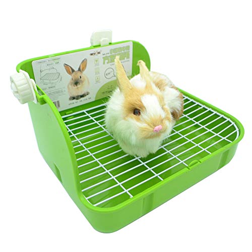 RUBYHOME Small Animal Litter Pet Toilet Potty Trainer Corner Litter Bedding Box Pet Pan for Small Animal/Rabbit/Guinea Pig/Galesaur/Ferrets Rectangular Plastic Material