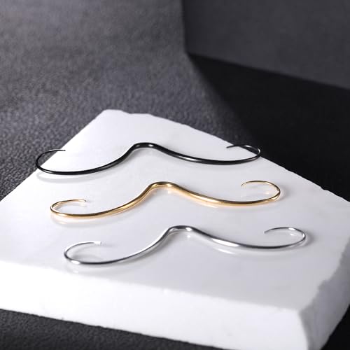 14G/16G Mustache Septum Ring, 316L Surgical Steel Septum Mustache Nose Ring Piercing Jewelry, Septum Piercing Hanger4