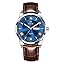 Brown Leather Strap Blue Dial|g8480p