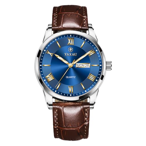 Montre de luxe pour homme Taxau étanche en cuir au style raffiné