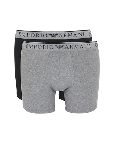 Emporio Armani Lot de 2 Boxers Endurance pour Homme, Noir, Taille L, Noir, L