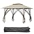 YITAHOME 13'x13' Pop Up Gazebo Double Roof Patio Gazebo, Outdoor Portable Canopy Instant Tent with Netting for Lawn, Garden, Backyard and Deck, Beige