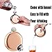 Hillside-Kit Booze Shot Flask- AB Crystal Lid Creative 304 Stainless Steel Wine Alcohol Liquor Flask for Women Girls Men Party Hand size Flask-5OZ (Rose gold)