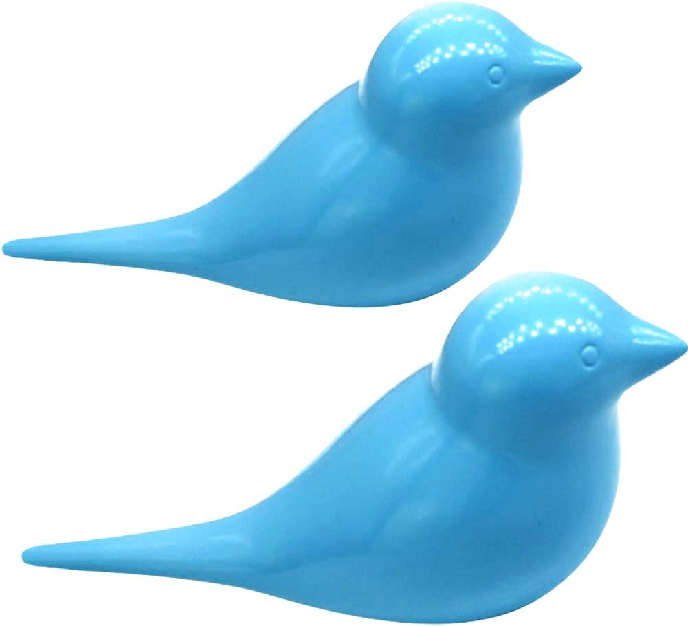 La La Pet 2Pcs 3D Creative Resin Bird Wall Hooks, Home Accessories Wall Decoration Towel Coat Hook Wall Hooks (Blue)