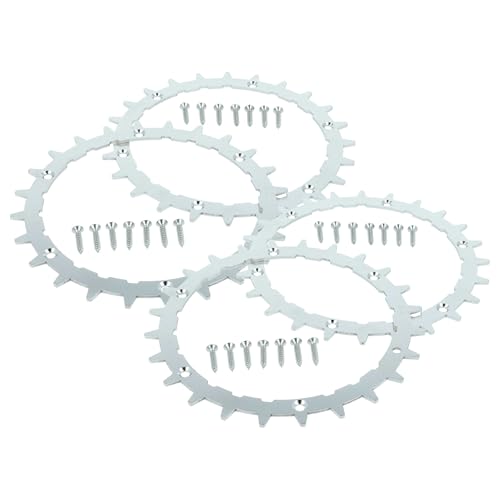 vhbw 4x rueda dentada compatible con Bosch Indego XS 300 robot cortacésped - acero inoxidable, 24 dientes