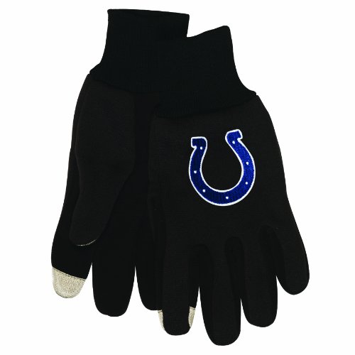 Guantes táctiles NFL negros con tecnología integrada para usar pantallas con precisión