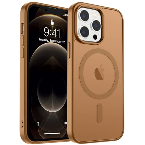 zapica Magnetic for iPhone 12 Pro Max Case, Brown
