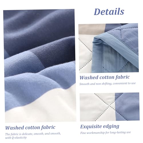 Couverture de refroidissement anti transpiration nuit été coton bleu - 7