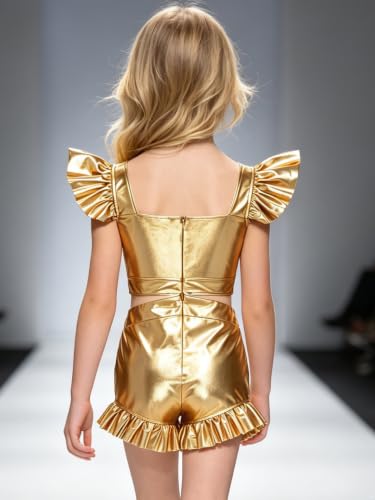 Romper formal de jazz y ropa de baile infantil de noche sin mangas 5