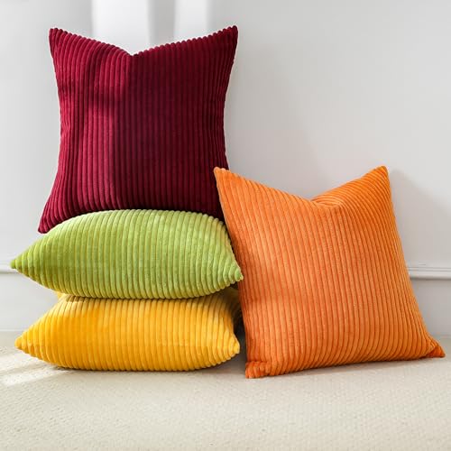 Housse de coussin décorative de qualité supérieure en velours côtelé - 7