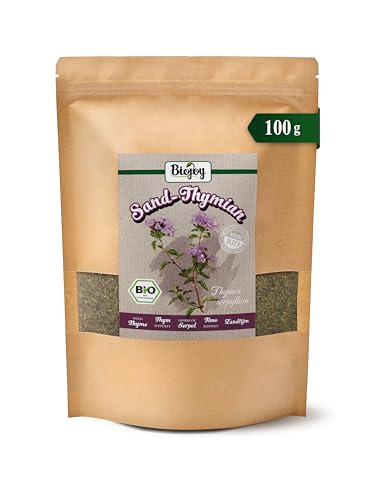 Biojoy BIO-Sand-Thymian-Tee (100 g), getrocknet und geschnitten, Wild Thyme (Thymus serpyllum)