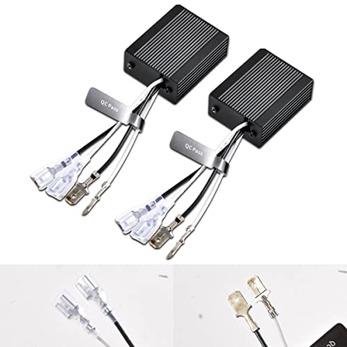 OUSHI H1 Decodificador, H3 Canbus Resistencia Arnés Antiparpadeo Advertencia de Parpadeo Decodificador de Cancelación Libre de Errores para LED H1 H3 Advertencia de Faros(Paquete de 2)